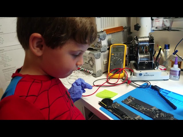 Our next technician in the making:)