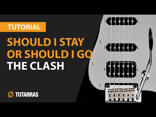 SHOULD I STAY OR SHOULD I GO - THE CLASH electric guitar, how to play the MAIN RIFF