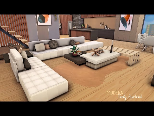 Modern Family Apartment / 888 Spire Apartments / THE SIMS 4 / NO CC / stop motion