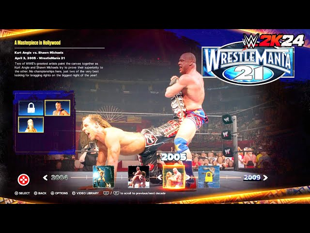 WWE 2K24 Showcase - Kurt Angle vs. "HBK" Shawn Michaels | WrestleMania 21