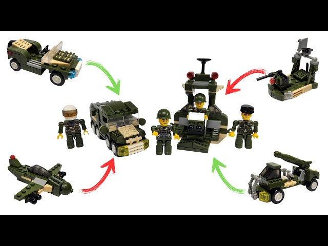 LEGO Battle Series Peiz Blocks 4 in 1 Truck and Base LEGO Speed Build (NON-LEGO)