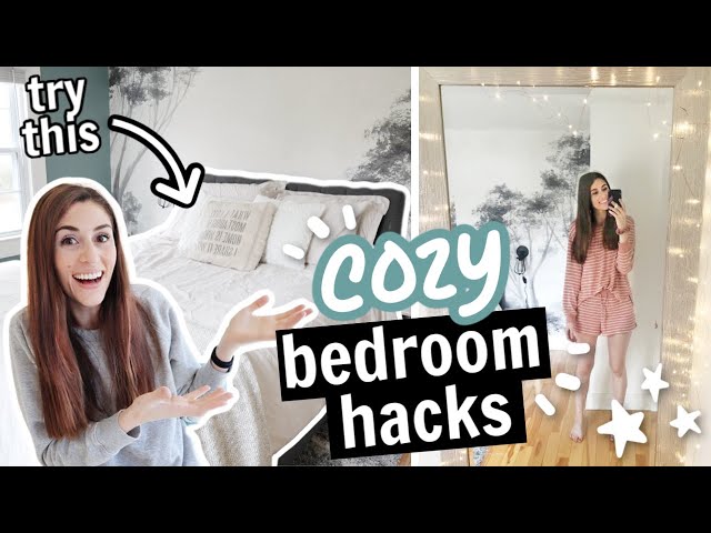 BEDROOM HACKS | Make Your Bedroom Cozy AF on a Budget