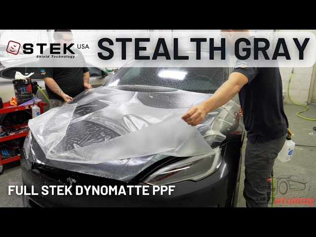 Stealth Grey Color Model S - STEK DYNOmatte PPF - Quick Installation Video