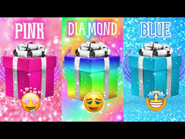 Choose your Gift 🎁😂😍🤮 || 3 giftbox challenge || #chooseyourgift #pink #blue #rainbow #3giftbox