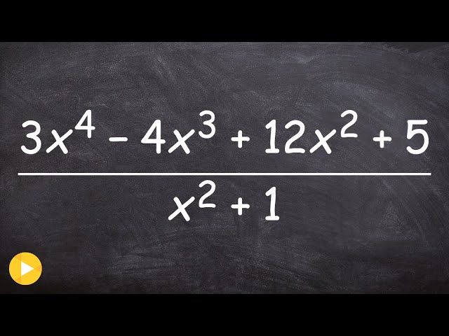 How to divide two polynomials using long division