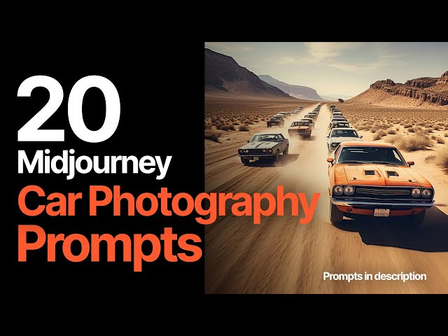 20 Midjourney Car Photography Prompts (Prompts in description)