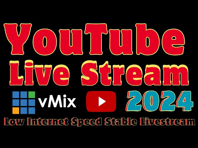 YouTube Live Streaming vMix | Low internet | YouTube Per Live stream kaise kare | YouTube live 2024