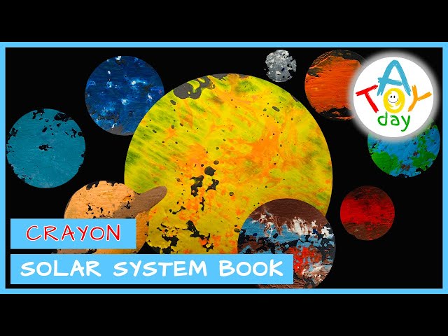 DIY Melted Crayon Solar System BOOK | 8 Planets for kids | Planets order for children | Planets diy