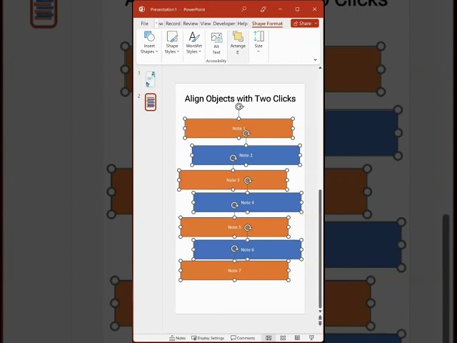PowerPoint #Short: Align Objects Evenly Vertically and Horizontally with Just Two Clicks!