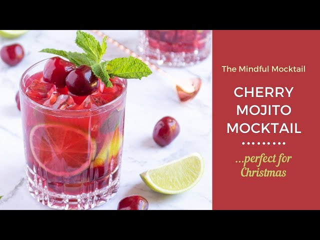 Cherry Mojito Mocktail For Christmas and Special Occasions