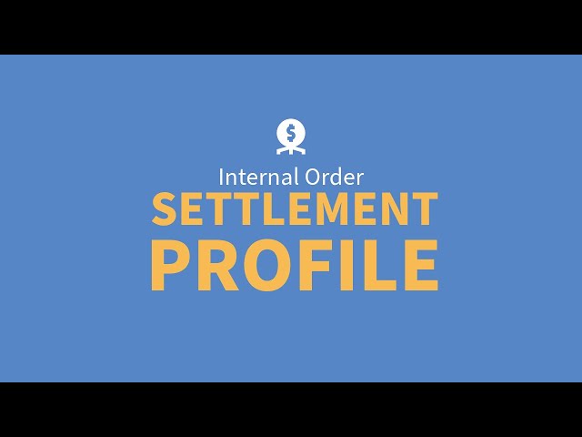 Settlement Profile: Explanation and Demo on SAP S/4HANA #learnsap