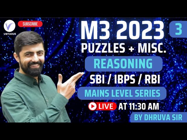 M3 2023 Session - 03 || Free Mains Practice Course || By Dhruva Sir || IBPS/SBI/PO/Clerk 2023