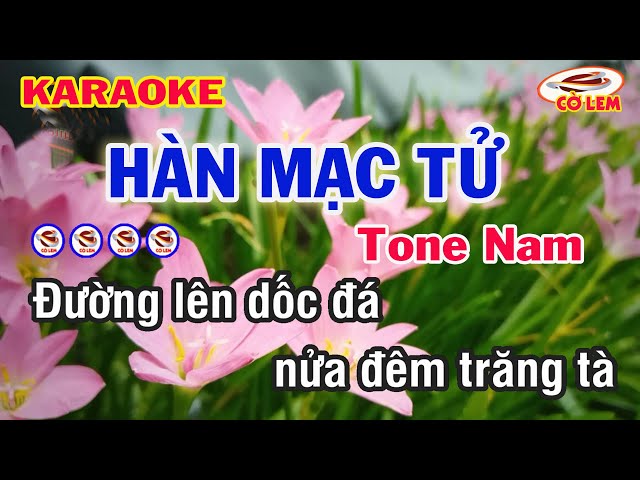 Hàn Mạc Tử Karaoke | Tone Nam | Dễ Hát | Nhạc Sống Kiều Nương  | 2022