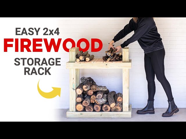 Build A Firewood Storage Rack From 2x4s | Easy With Build Plans!