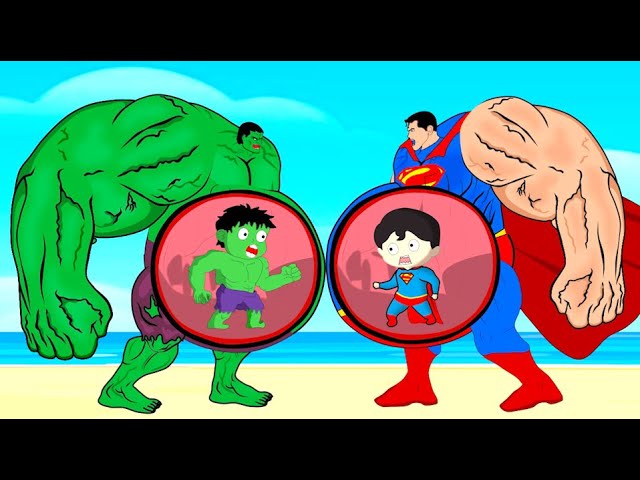 Evolution of HULK HOT PREGNANT  Vs SUPER-MAN CLOD PREGNANT : Who Is The King Of Super Heroes ?