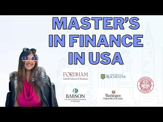 Master's in Finance (MSF) : USA : 5 Top B-school Admits with scholarships for Tanishka