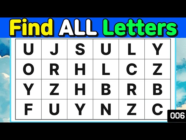 Letter Search.【 Concentration,Find letters,Word Quiz,Memory,brain training 】 #006