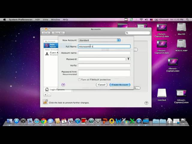 Tech Support: How to create a new user account in Mac OS X