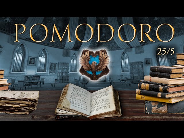 RAVENCLAW 📚 POMODORO Study Session 25/5 - Harry Potter Ambience 📚 Focus, Relax & Study in Hogwarts