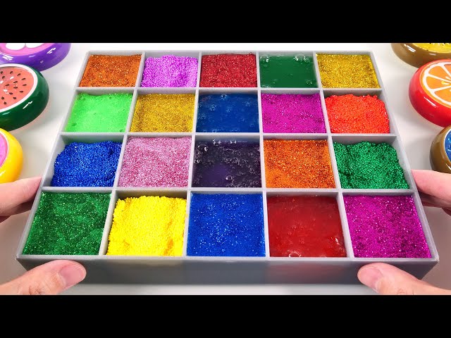 Satisfying Video l Mixing All My Slime Smoothie in Making Glossy Slime Pool ASMR RainbowToyTocToc