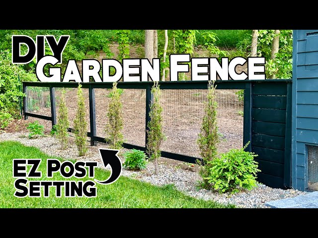 DIY Garden Fence with Gate [EZ Post Install]