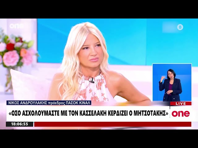Ανδρουλάκης: «Όσο ασχολούμαστε με τον Κασσελάκη, κερδίζει ο Μητσοτάκης» | One Channel