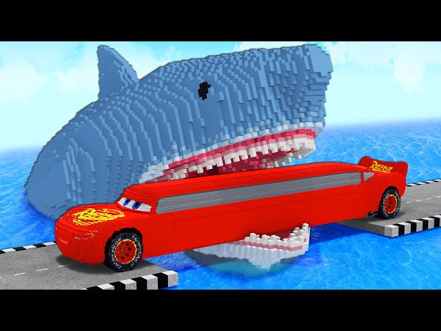 LONG CARS vs SHARK in Teardown