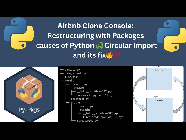 Airbnb Clone Console: Restructuring with Packages | causes of Python 🐍 Circular Import and its fix🔥💯