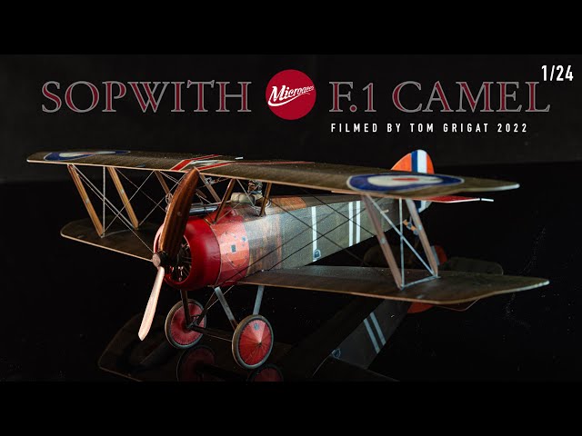Flying RC Sopwith Camel in 1/24 from Microaces - Stopmotion assembly and real RC flight...