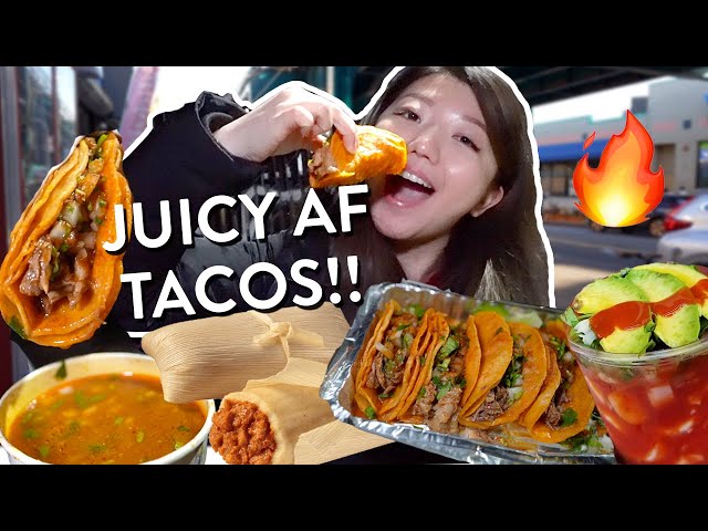 These are the JUICIEST TACOS 🤤! New York MEXICAN FOOD Tour