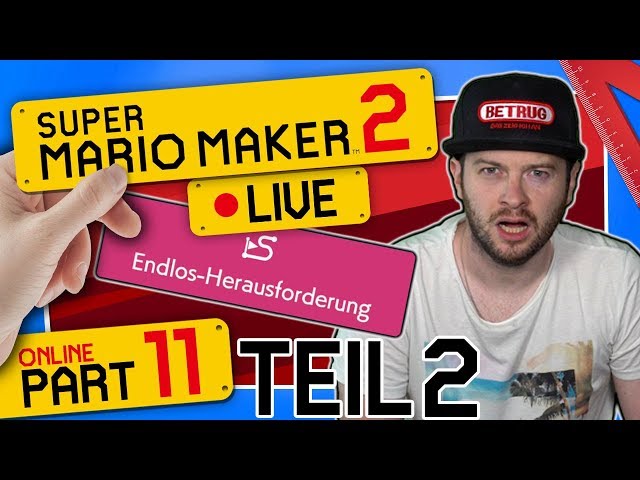 🔴 SUPER MARIO MAKER 2 ONLINE 👷 #11: Ende von Endlos-Herausforderung (Mario) | Schwer