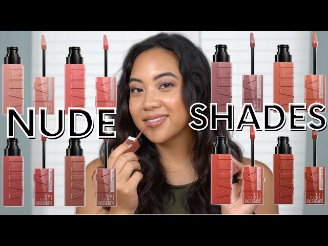 NEW NUDES | MAYBELLINE VINYL INK LIPSTICKS | FULL COLLECTION SWATCHES
