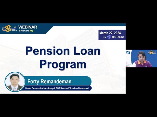 #eSSSkwela Webinar S03E03 | Pension Loan Program