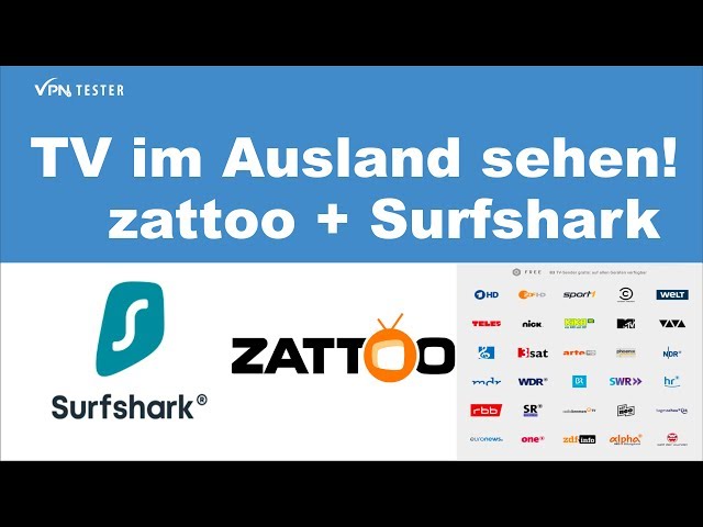 Instruction: Watch all german TV Channels abroad with Surfshark and zattoo.com