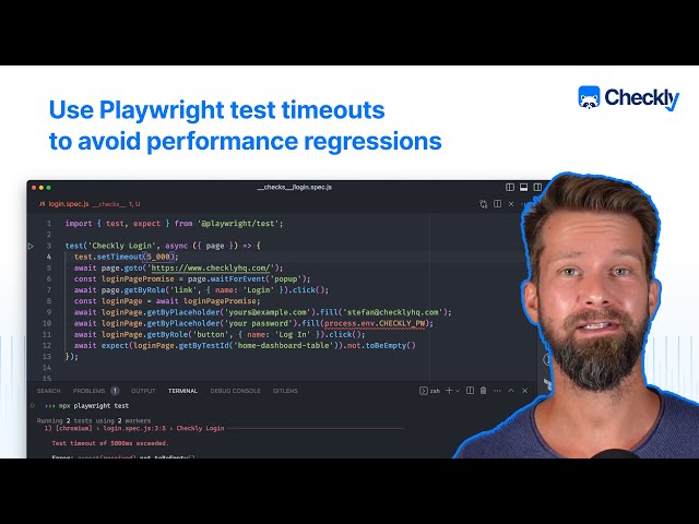 Spot performance regressions with Playwright test timeouts