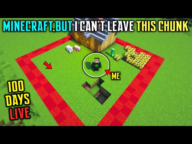 💥MINECRAFT,BUT I CAN'T LEAVE THIS CHUNK 100 DAYS {LIVE #1}