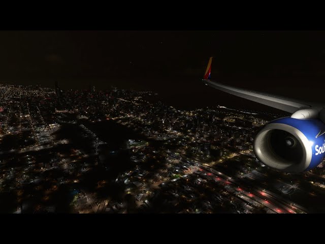 Night Landing at Chicago Midway | Multi Cam | PMDG 737-800 | MSFS