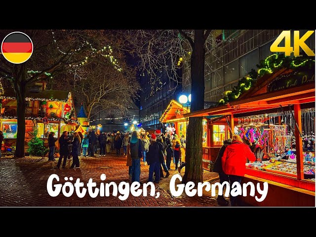 Göttingen, Germany, Christmas Market Walking tour 4K