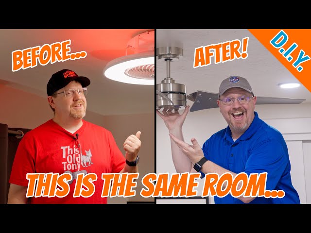 A Simple and MASSIVE Improvement! Installing Ceiling Fan and Recessed Lighting.