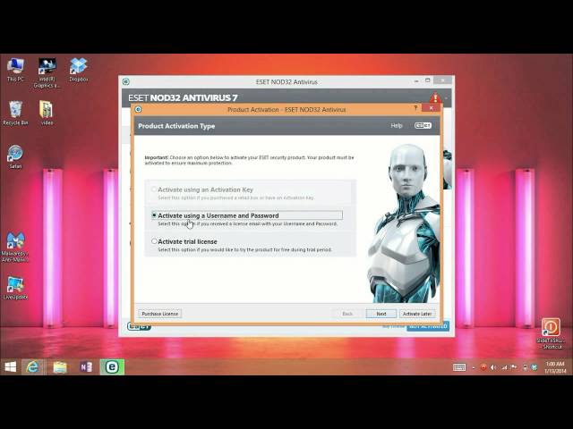 How to fix ESET missing activate by Activation Key
