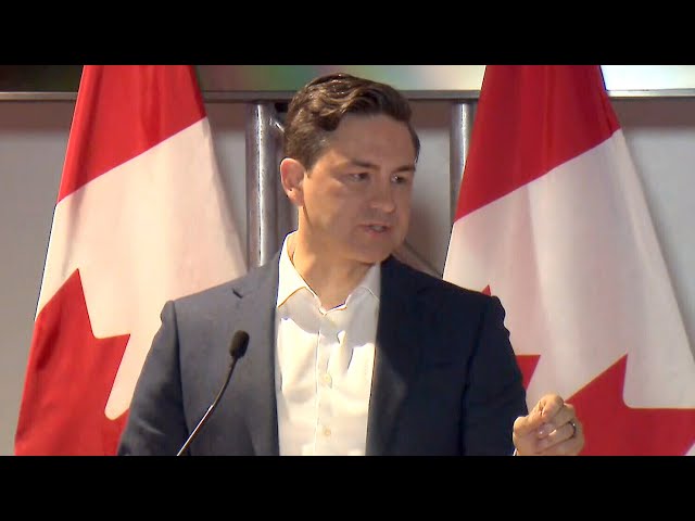 Pierre Poilievre blasts Justin Trudeau to Conservative caucus members | FULL SPEECH
