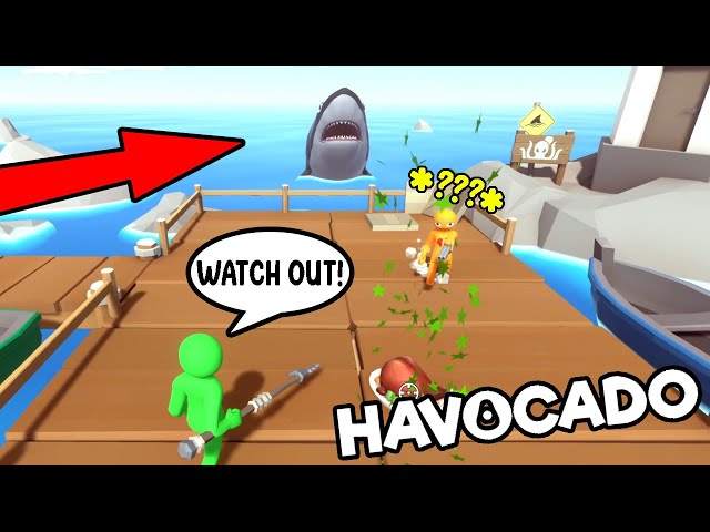 Ragdolls Hunting Huge Shark - Havocado Gameplay