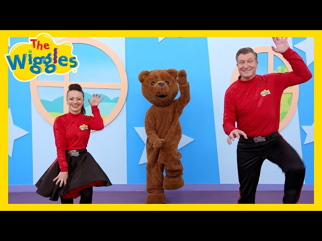 Here Comes a Bear 🐻 Learn Animal Sounds with The Wiggles 🎵 Song for Preschoolers