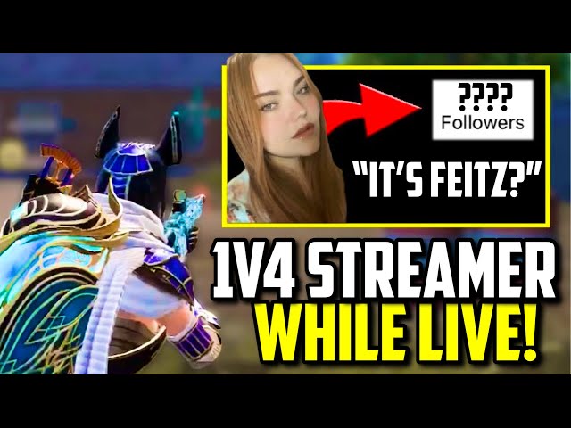 FEITZ WIPED STREAMERS SQUAD WHILE SHE WAS LIVE!! | PUBG Mobile
