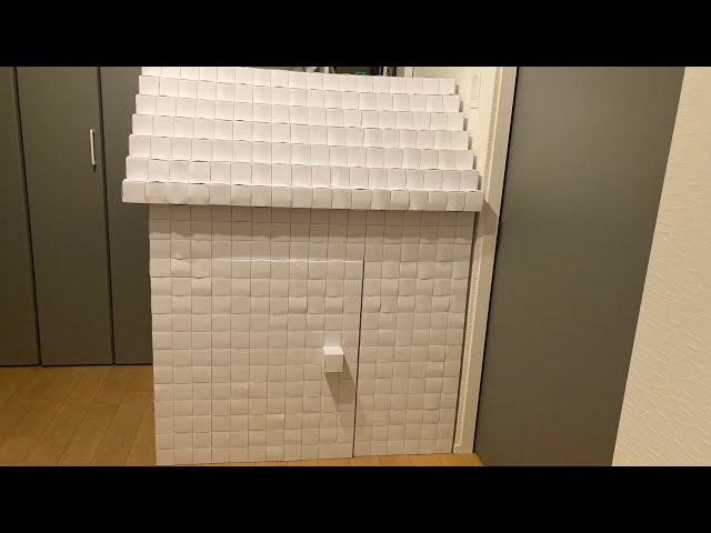 I built an origami house! Inspired by @easyastry