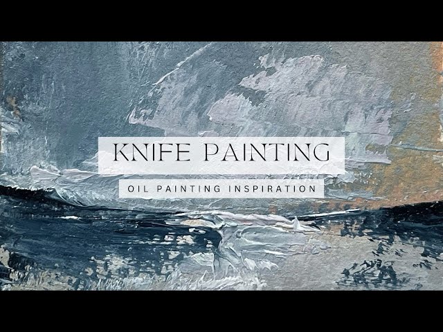 Painting with a palette knife   easy oil painting inspiration   relaxing, no narration