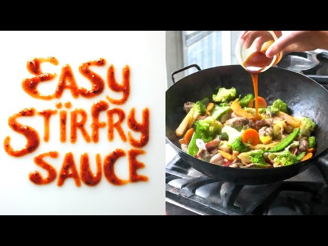 This is my easy Chinese takeout stir-fry sauce. Use it in all sorts of stir-fries!