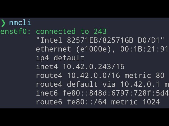 Modifying Static IP addresses and Network Connections with nmcli