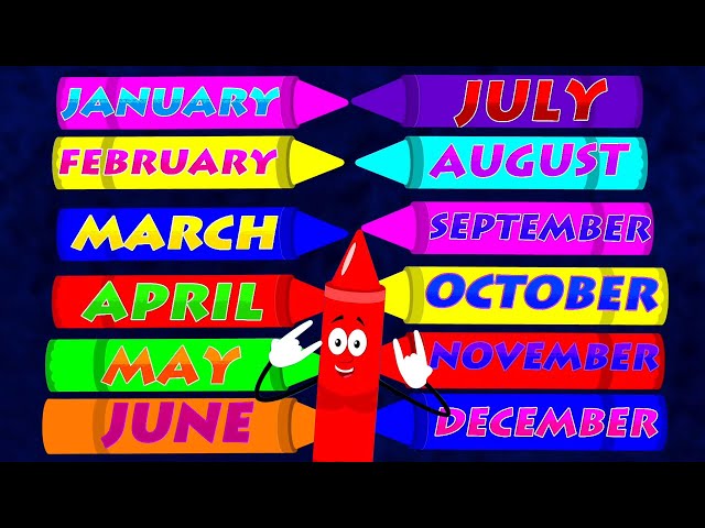 Months Of The Year Learning Video & Preschool Rhyme for Kids