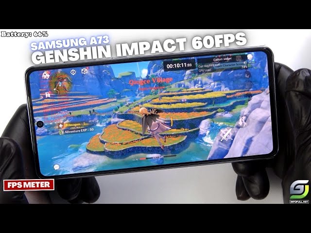 Samsung Galaxy A73 test game Genshin Impact Max Graphics 2023 | Highest 60FPS
